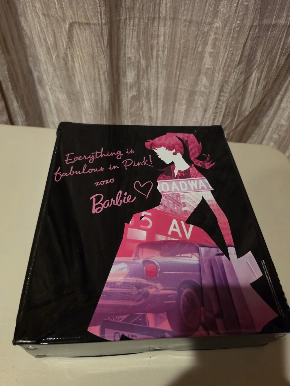 Barbie Black and Pink Storage Bin - Everything is Fabulous in Pink